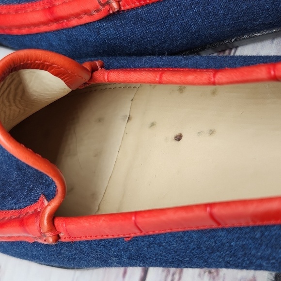 ESCADA | Rare Vintage Denim Moccasin Loafers Size 6 - Picture 8 of 11
